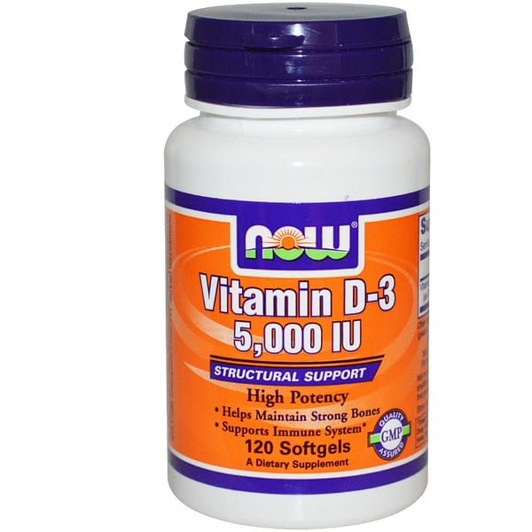 Now Vitamin D-3 5000IU (120 капсул/120serv)