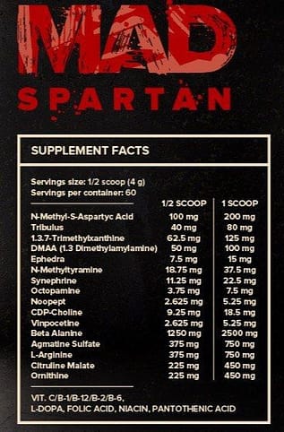 Mad Spartan (240g/60serv)