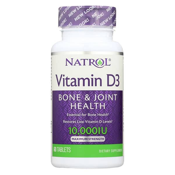Natrol Vitamin D3 10000IU (60 капсул/60serv)