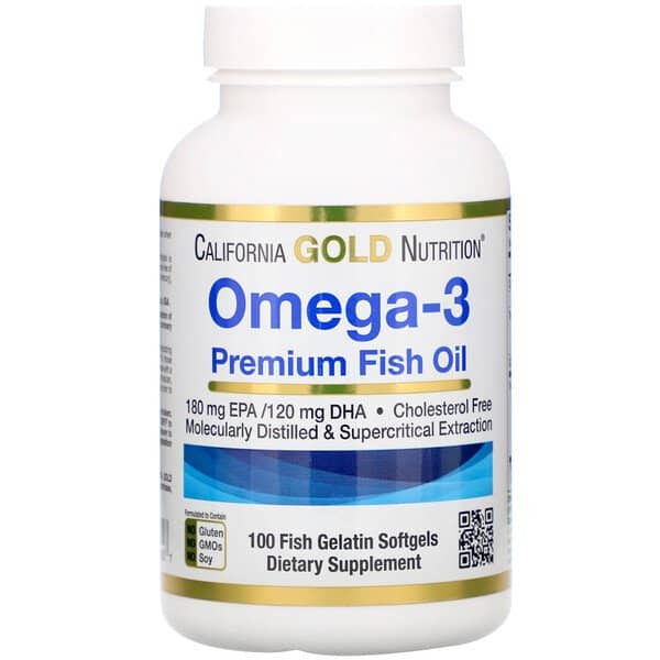 California Gold Nutrition Omega - 3 Premium Fish Oil (100 капсул/50serv)